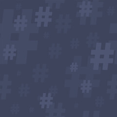 Hashtag grey seamless vector pattern