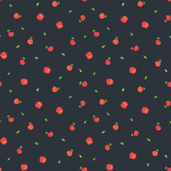 Apple seamless background. Vector pattern design.