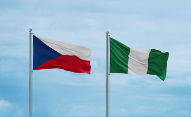 Nigeria national flags, country relationship concept