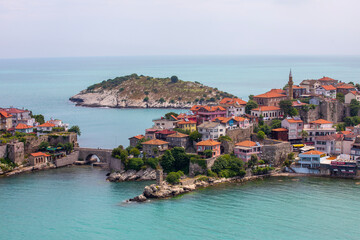 Obraz premium Beautiful Aerial view of Amasra in Bartin Turkey