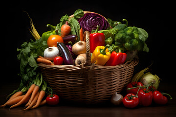 Basket with vegetables