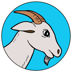 goat head vector illustration