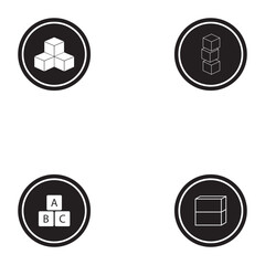 toy blocks icon vector