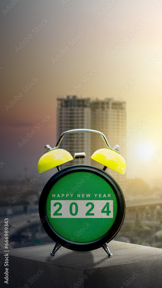 Wall mural happy new year 2024