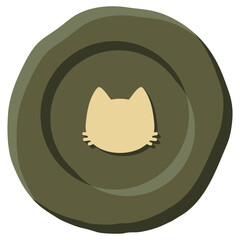 Wax seal stamp vector