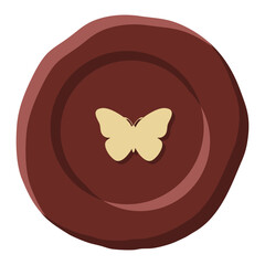 Wax seal stamp vector
