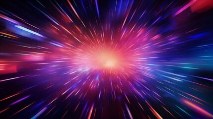 Fototapeta premium Abstract hyper space backdrop with cosmic energy