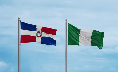 Nigeria national flags, country relationship concept