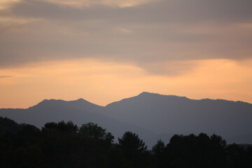 sunset in the mountains