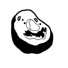 cytoplasm biology Hand drawn organic line doodle