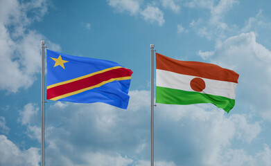 Niger national flags, country relationship concept