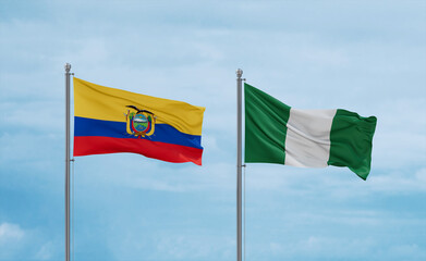 Nigeria national flags, country relationship concept