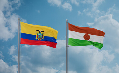 Niger national flags, country relationship concept