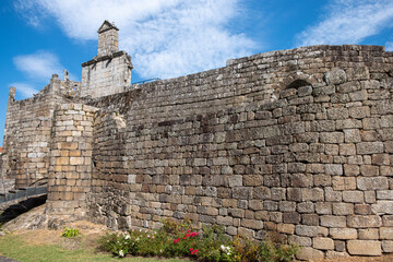 Fototapeta na wymiar Wall and ruins of the castle of Ribadavia village, province of Ourense. Galicia, Spain