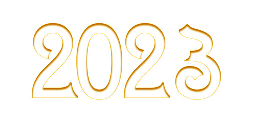 2023 new year christmas symbol gold