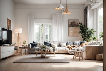  Scandinavian home interior design of modern living room