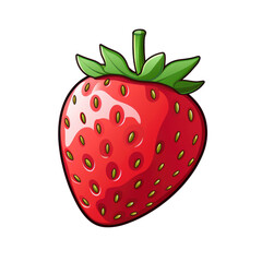 Obraz premium fruit element. vector strawberry illustration.