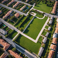Exploring the Breathtaking Aerial Landscape of a Modern Housing Society
