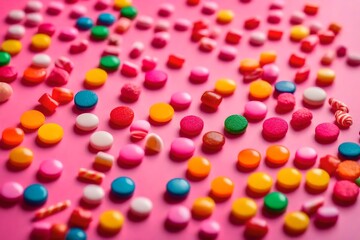 Fototapeta na wymiar colorful candy sprinkles