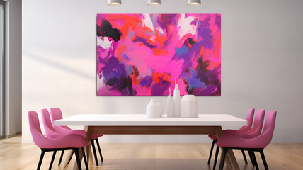 Dynamic Pink Hues: Captivating Abstract Art

