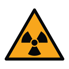 Fototapeta premium radiation warning sign, transparent label