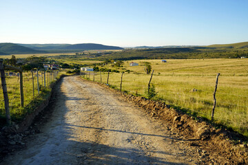 Dirt road in a rural landscape, Eastern Cape, South Africa