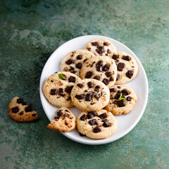 Traditional chocolate chip cookie