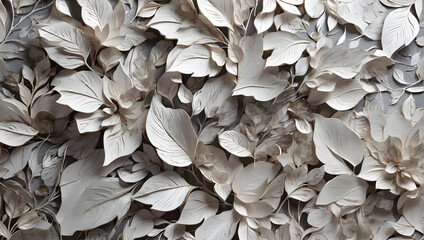 Paper Textures with white silver leaf