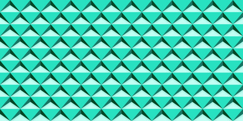 Attractive mint color 3d triangle seamless pattern for wall decoration, wallpaper, background, wrapping paper, floor and fabric