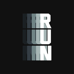 Typography Run T Shirt Design, Creative Art Illustration