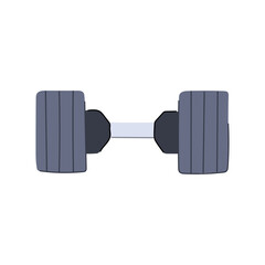 healthy dumbbell cartoon. bodybuilding heavy, workout muscle, power barbell healthy dumbbell sign. isolated symbol vector illustration