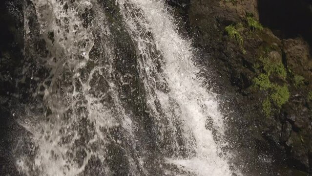 Close Up Of Rha Waterful On Isle Of Skye 4K