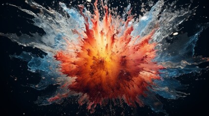 Splash resembling a burst of energy or power. AI generated