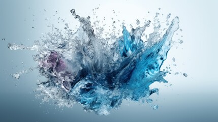 Splash with a frozen effect. AI generated