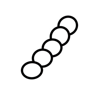 coccus bacteria Hand drawn organic line doodle