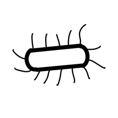 salmonella bacteria Hand drawn organic line doodle