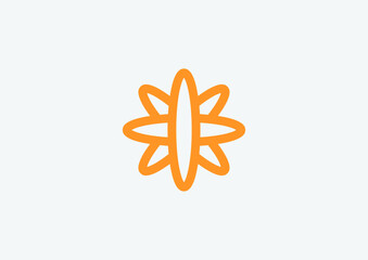 abstract floral design | abstract logo design | physics Logo | Flower logo