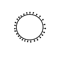 virus Hand drawn organic line doodle