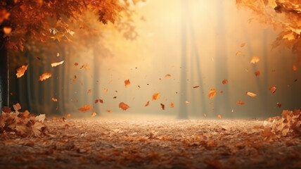 Fototapeta na wymiar Colorful Autumn Foliage and Scenic Backgrounds