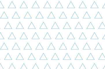 Digital png illustration of blue pattern of repeated triangles on transparent background