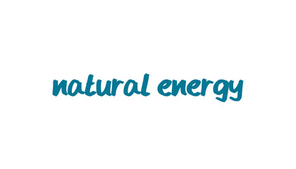 Digital png illustration of natural energy text on transparent background