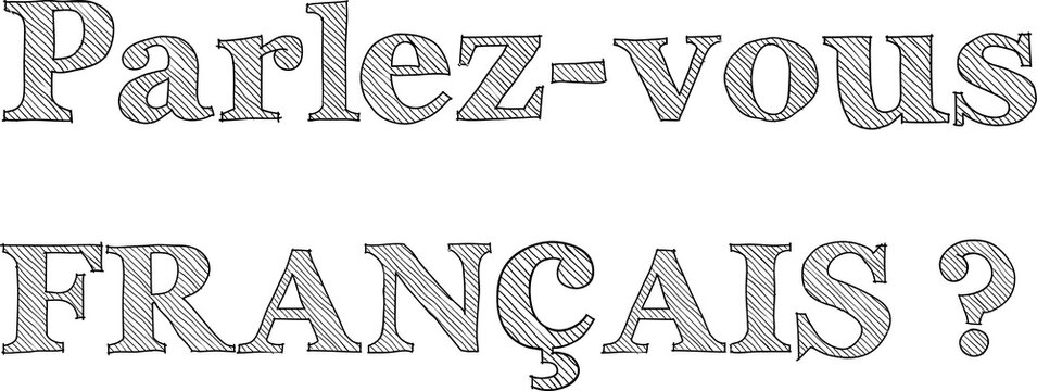 Digital png illustration of parlez-vous francais text on transparent background