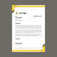 Professional corporate business letterhead design vector template. 