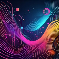 abstract background with wave. Created with generative AI techniligy..