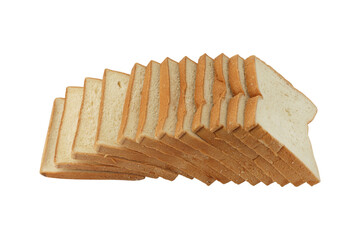 Slices of bread isolated on transparent background