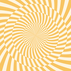 Groovy hippie 70s background. Waves, swirl, twirl, flower, rays pattern. Twisted and distorted vector in retro psychedelic style. Y2k aesthetic