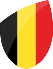 Fototapeta premium Belgium flag in rugby icon style