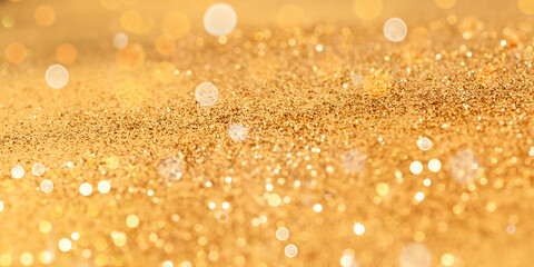 Beautiful particles floating midair, shallow depth of field. Glitter elegant design elements.