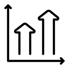 bar chart line icon