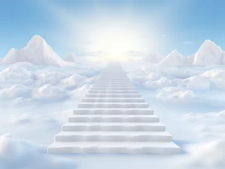 Foto op Canvas stairs going into heaven, detailed skies, stairway to heaven © Ирина Малышкина